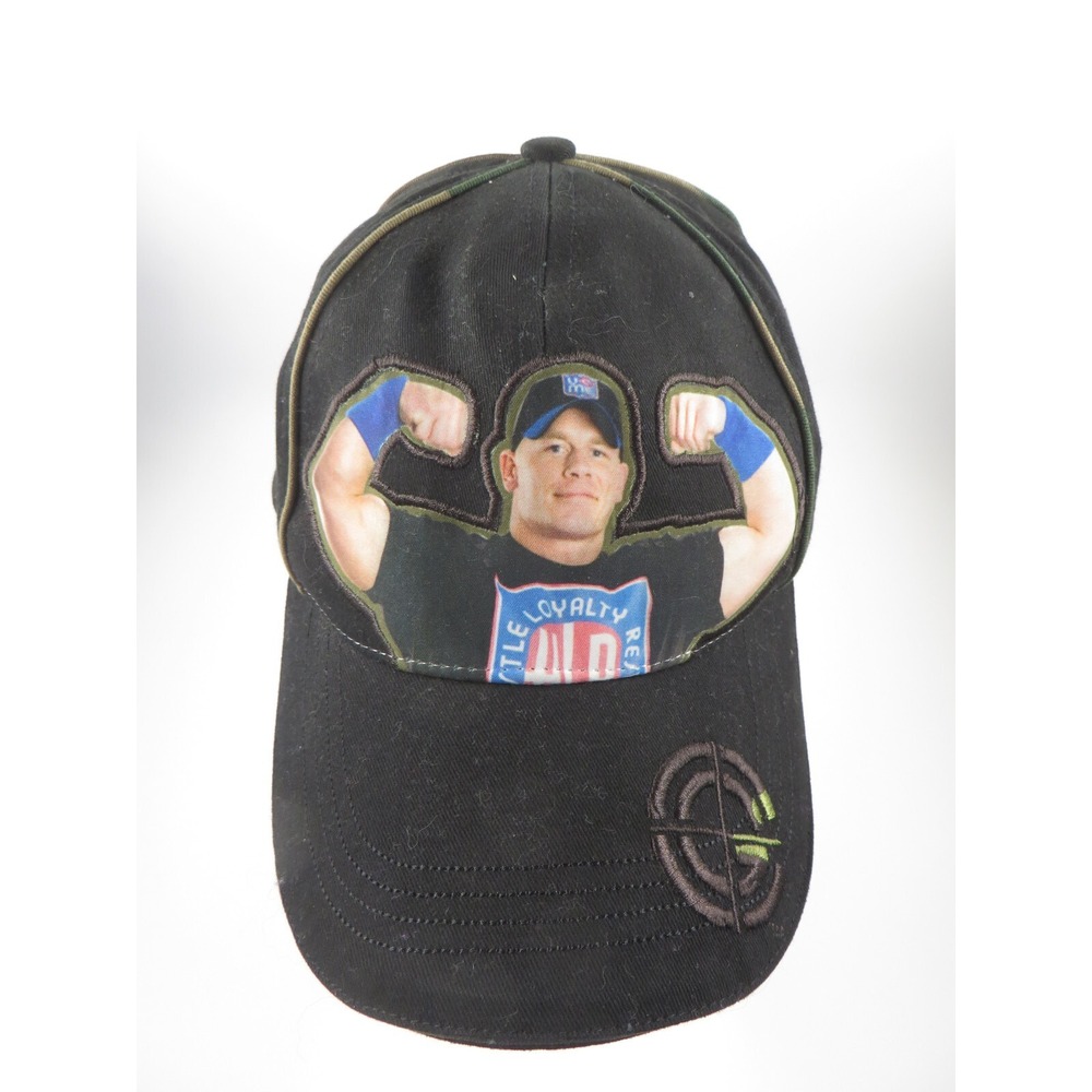 Youth John Cena Pic Flex Hat Cap WWE Adjustable 2010 100% Cotton Black